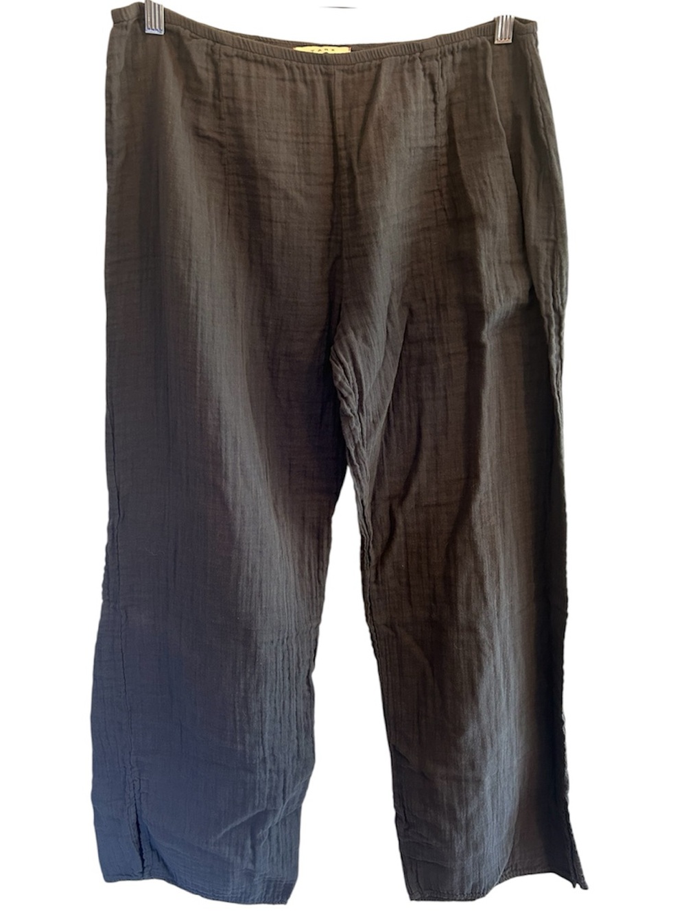 Stark X Wide Leg Cotton Gauze Coastal Pants Womens Large Charcoal Euro Summer